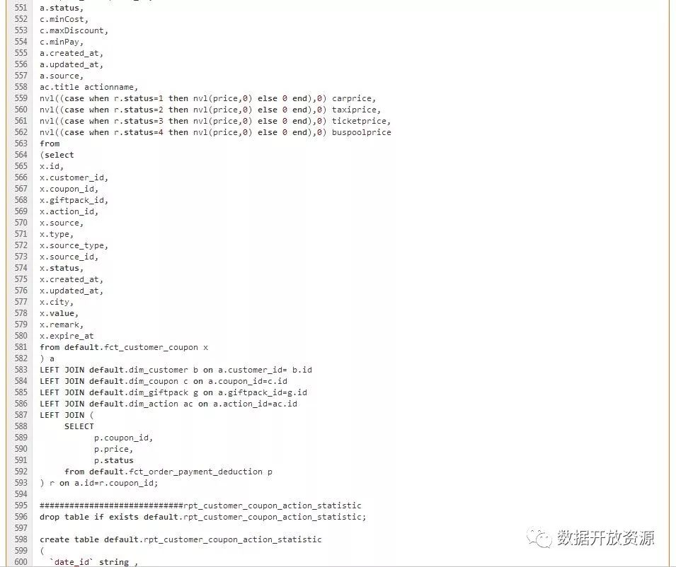 【代码】SQL语言| 数据仓库构建