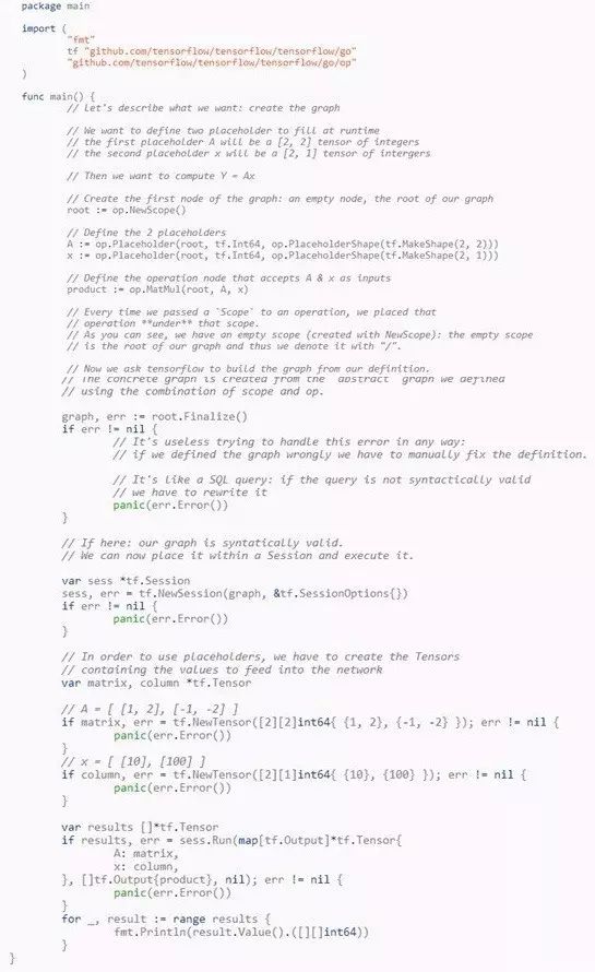使用Go语言来理解Tensorflow