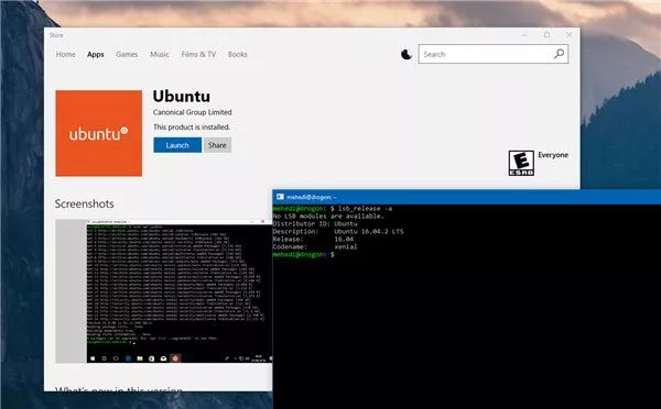 祝贺Ubuntu“系统”正式登陆Win10应用商店