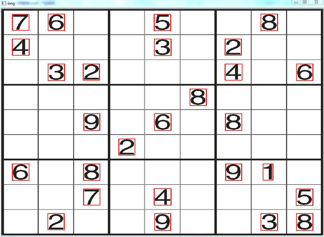 OpenCV玩九宫格数独（一）——九宫格图片中提取数字