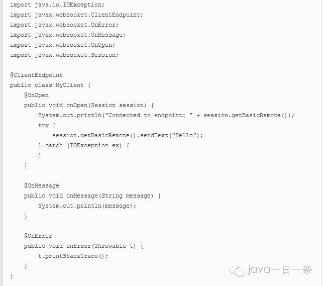 Java中Websocket使用实例解读
