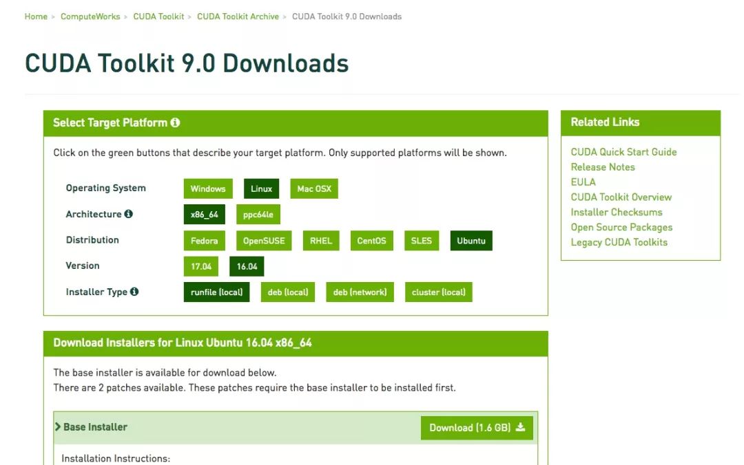 深度学习GPU环境Ubuntu16.04+GTX1080+CUDA9+cuDNN7+TensorFlow1.6环境配置