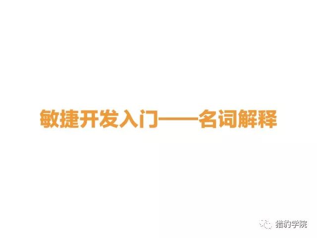 豹厂黑话翻译官——敏捷开发篇