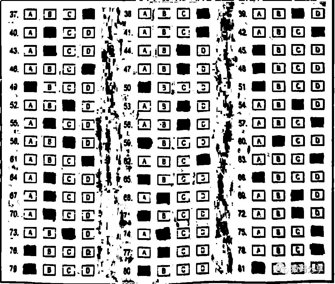 OpenCV的答题卡识别的Python实现