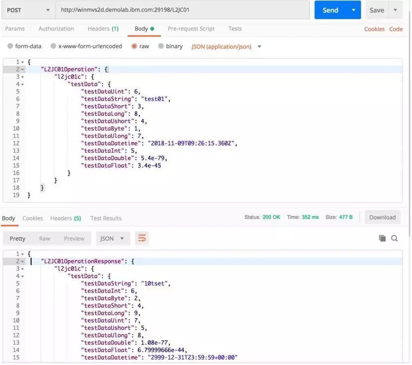 在Node.js应用中调用CICS JSON web service