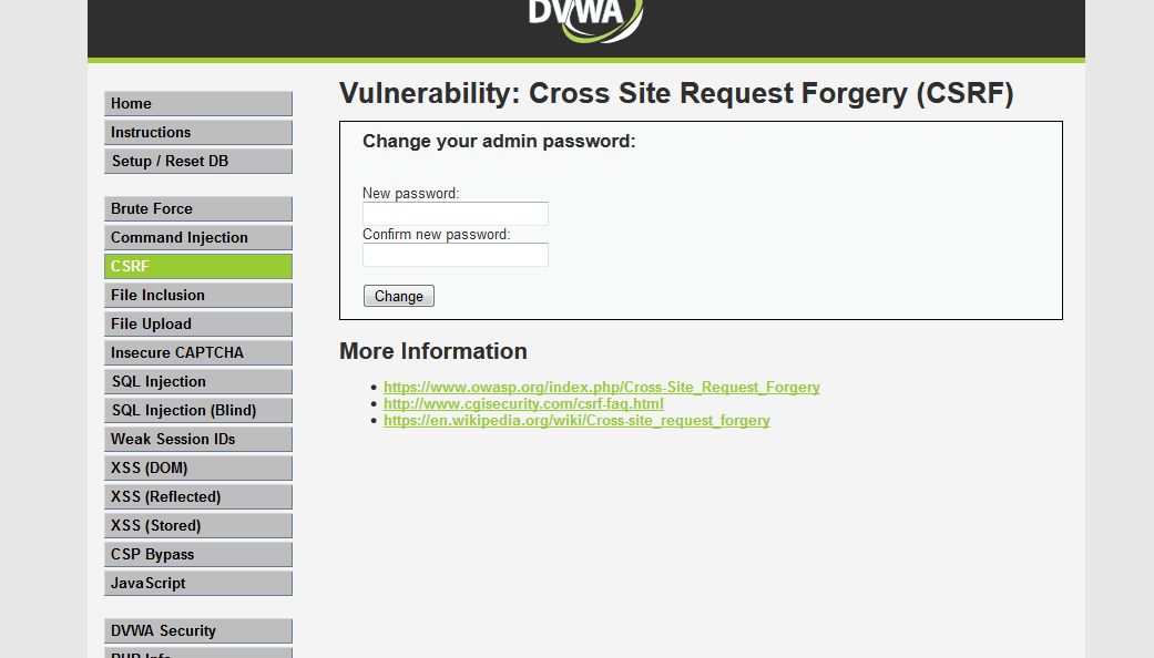 DVWA笔记（四）----CSRF