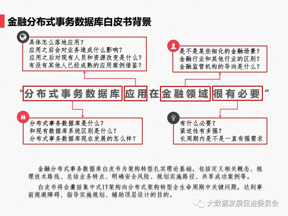 PPT | 中国信息通信研究院工程师马鹏玮：金融分布式事务数据库白皮书和标准解读