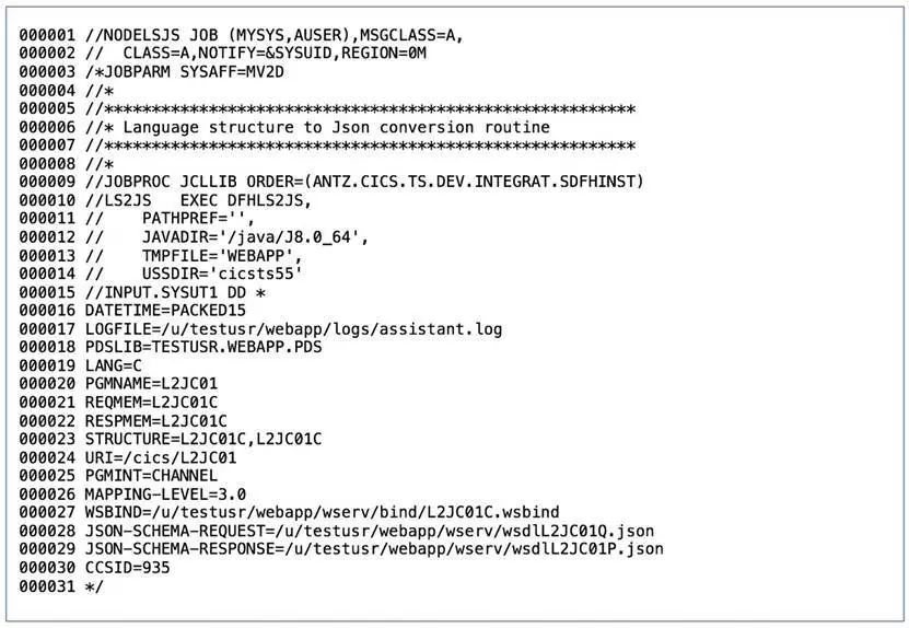 在Node.js应用中调用CICS JSON web service