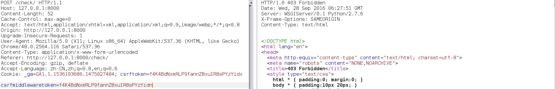 Django CSRF Bypass (CVE-2016-7401) 漏洞分析