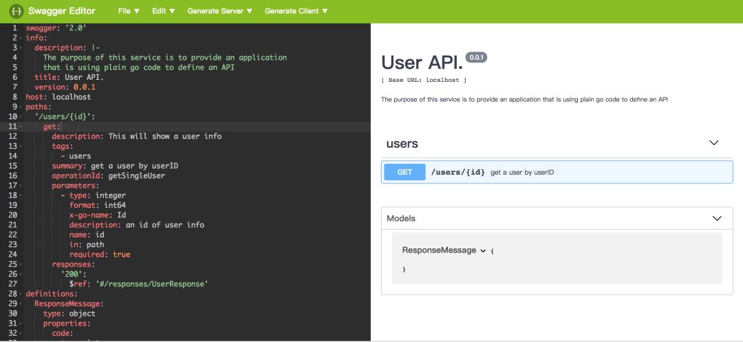 使用go-swagger为golang API自动生成swagger文档