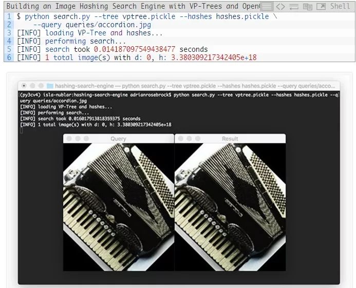 使用VP树和OpenCV构建一个图像哈希搜索引擎