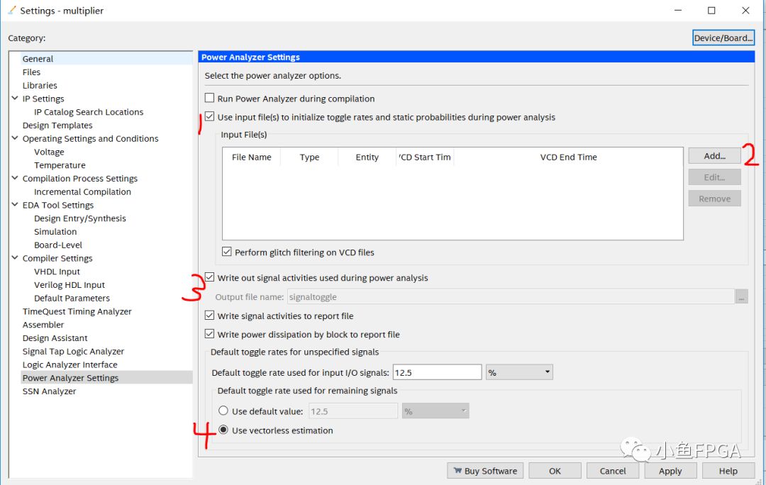 Quartus II中Power analyzer tool 的使用（功耗预估）