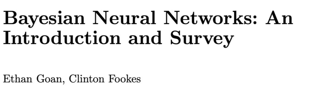 ​贝叶斯神经网络最新综述