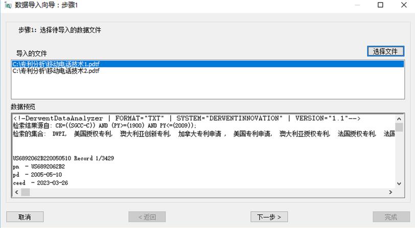 如何使用Derwent Data Analyzer快速导入大量数据