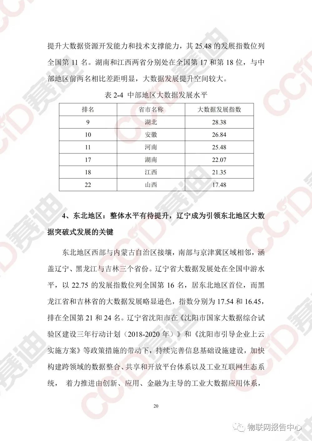 中国大数据区域发展水平评估白皮书（2020年）