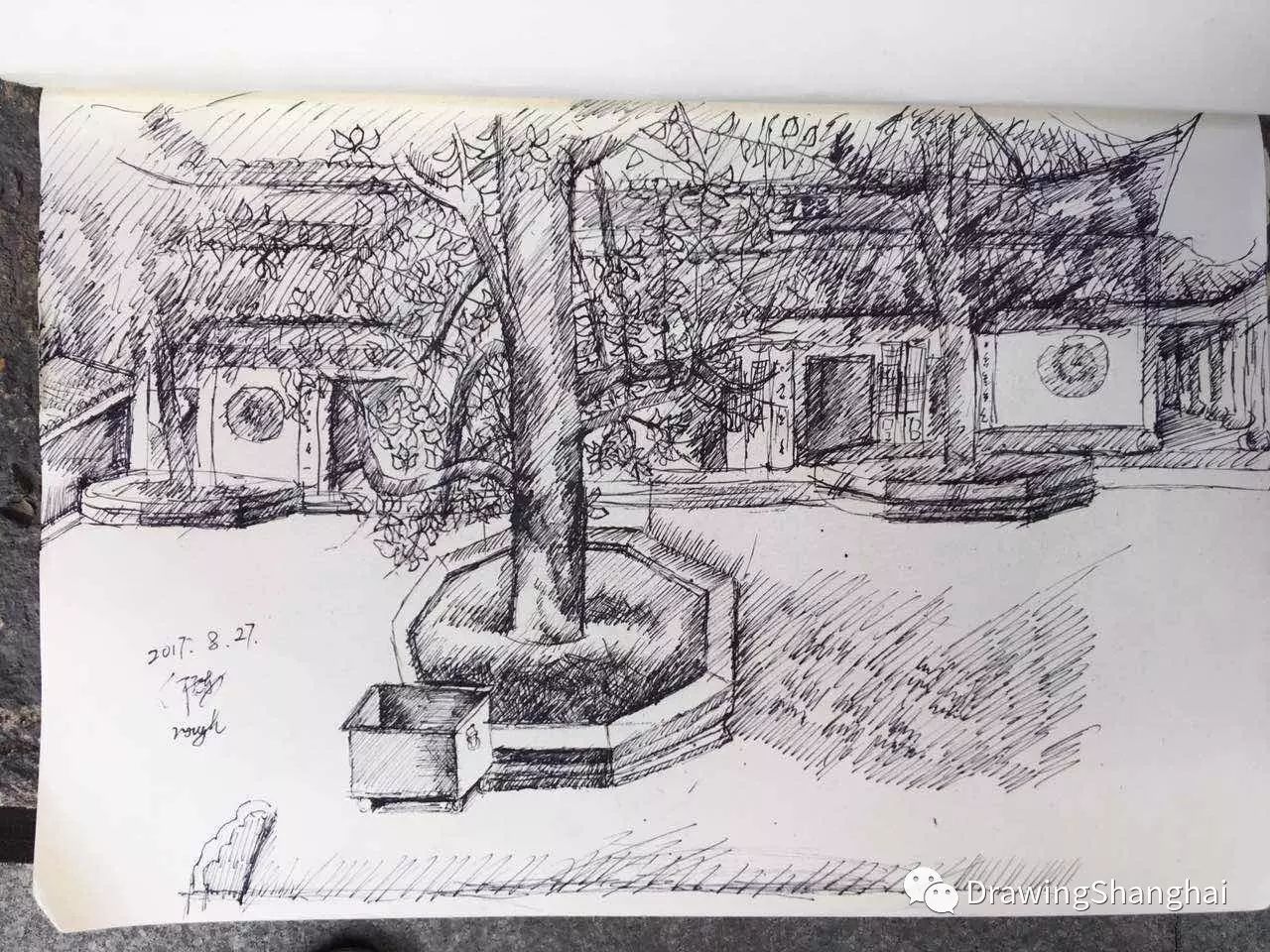 Long Hua Temple Sketch 龙华寺写生