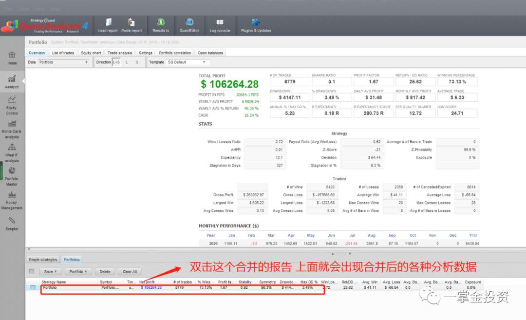 Quant Analyzer合并报告使用教程