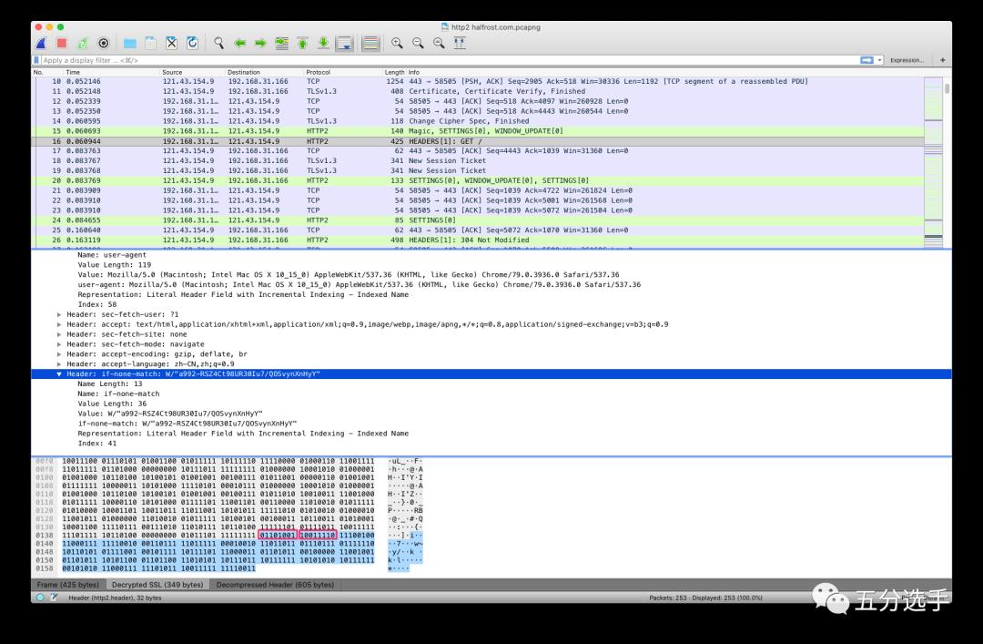 HTTP/2 HPACK 实际应用举例