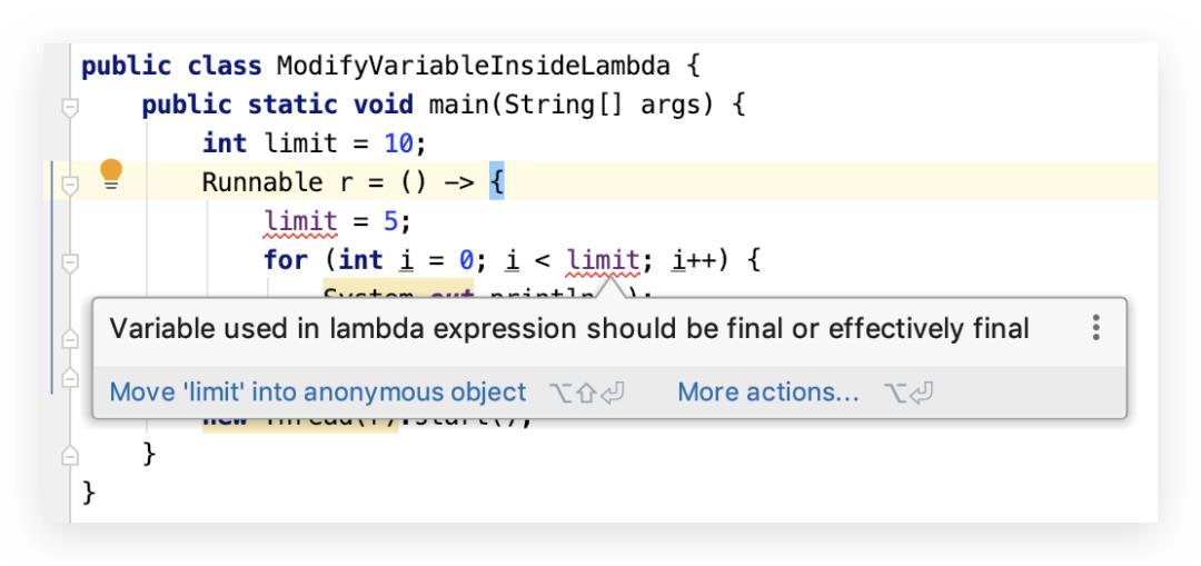 编译器说 Lambda 表达式中的变量必须是 final 的，我偏不信 | 原力计划