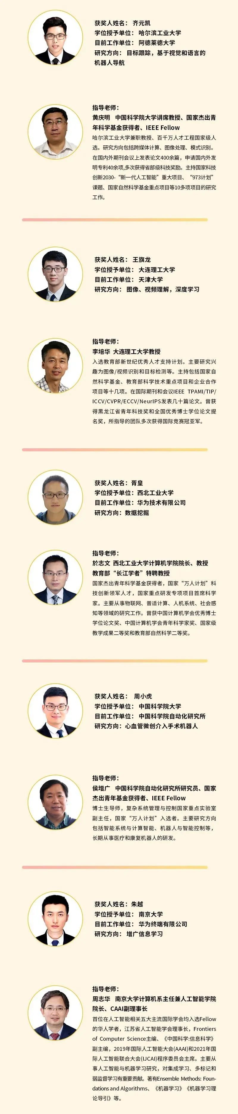 神仙打架！2020年度中国人工智能学会优秀博士学位论文获奖名单公布