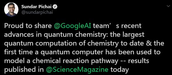 将量子计算机当作神经网络，首次模拟化学反应，谷歌新研究登上Science封面