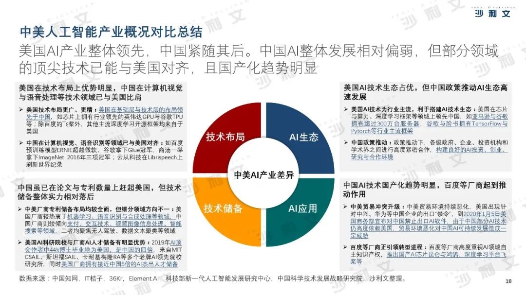 2019年中美人工智能产业及厂商评估白皮书