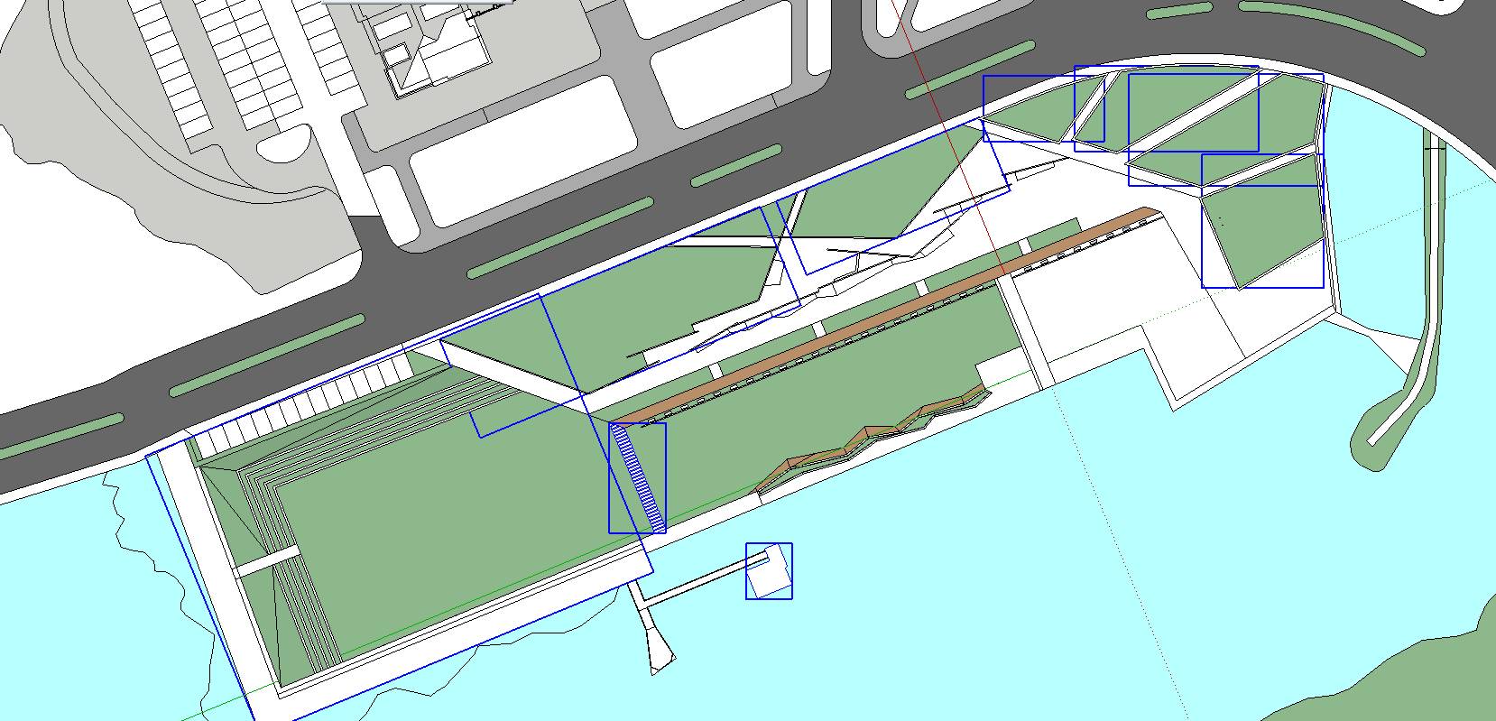 景观设计/滨水广场设计/Sketch Up建模讲解