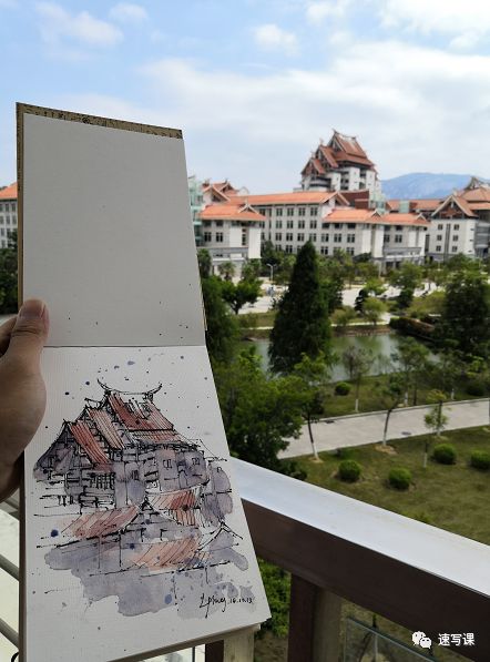 【速写聚】travel sketch 系列之厦门大学嘉庚学院