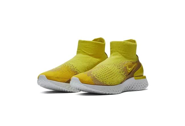 袜套鞋面 + React 缓震！全新鞋款 Rise React Flyknit 本周发售！