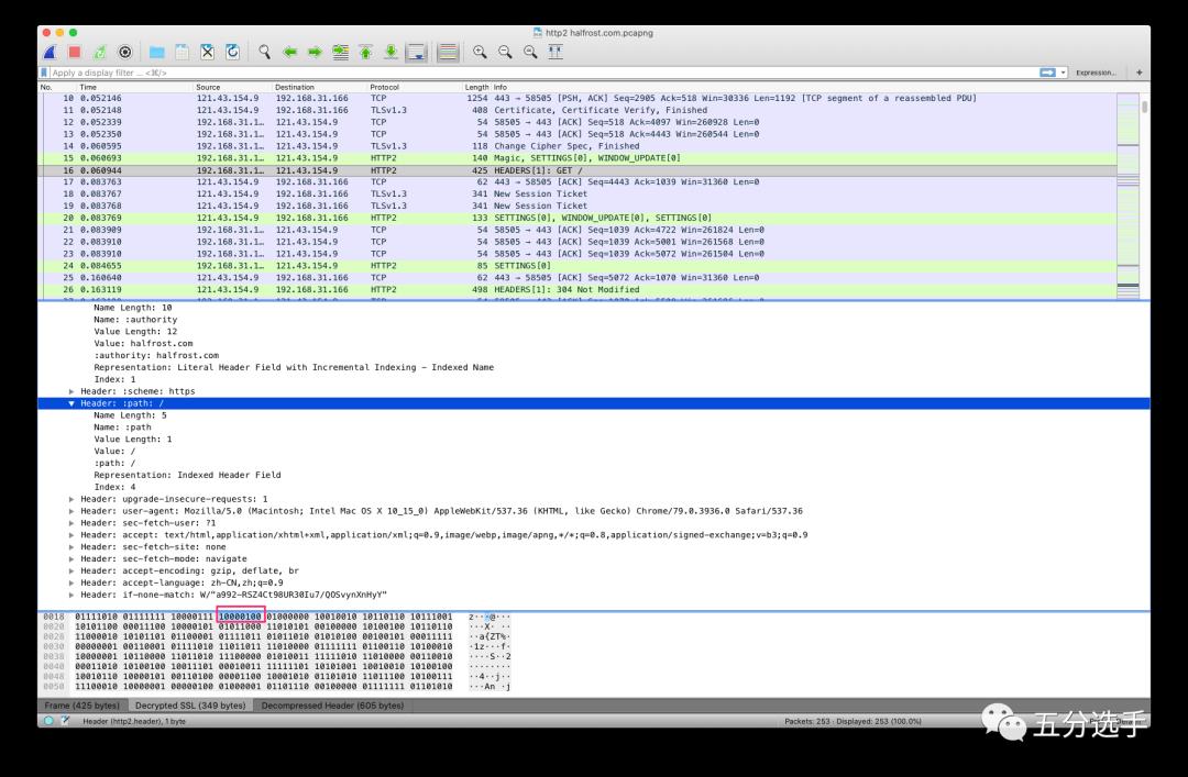 HTTP/2 HPACK 实际应用举例