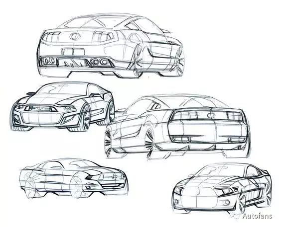 Nice sketch!汽车设计海量草图线稿