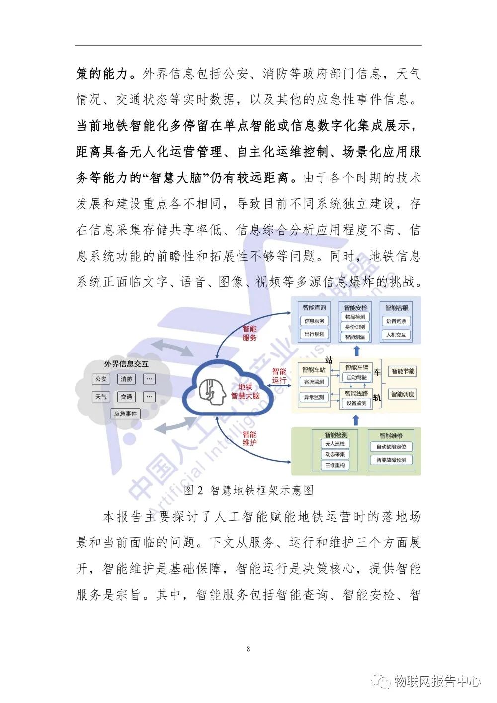 人工智能技术在地铁运营场景中 的典型应用