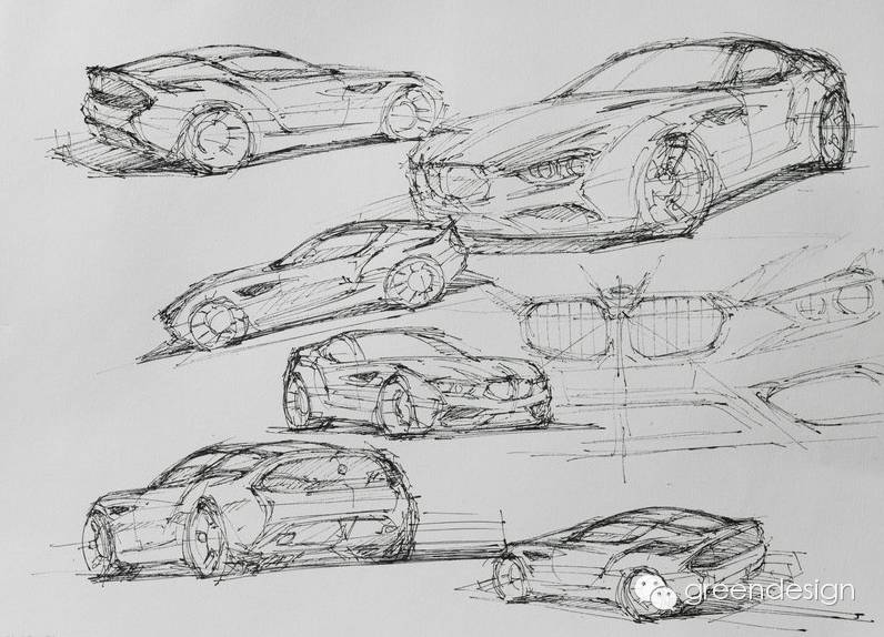 Sketch | 五年内车型原厂图总结：BMW 48款车型内外饰作品