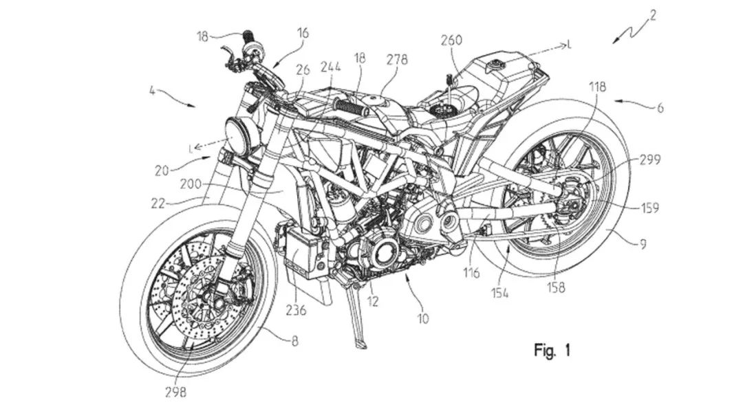 印第安FTR1200被曝光，多项专利透露模块化车架
