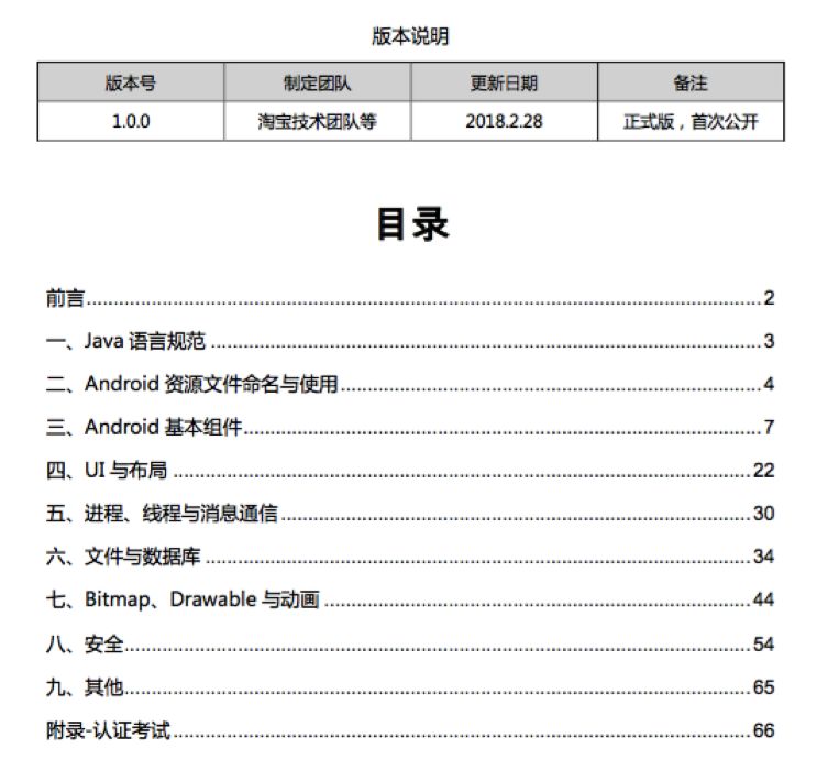 重磅开源！《阿里巴巴Android开发手册》抢鲜下载！