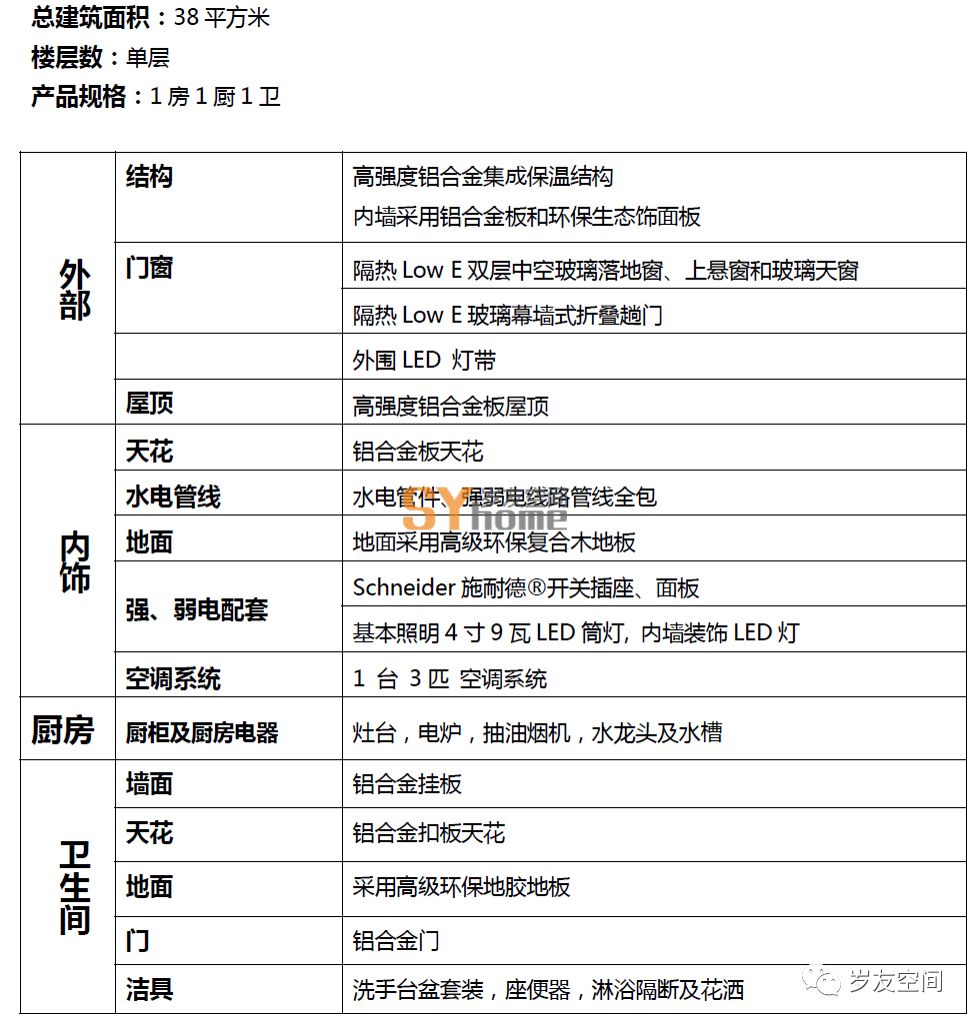 铝合金模块化房屋 一室户 高端酒店 度假小屋