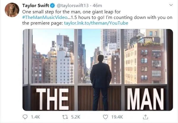 女性最强音！Taylor Swift新单曲《The Man》音乐录影带首播