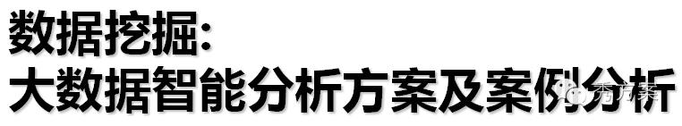 数据挖掘:大数据智能分析方案及案例分析(ppt)