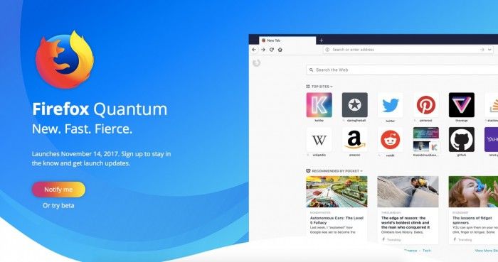 Mozilla 将 Firefox 57 浏览器 Firefox Quantum版发布