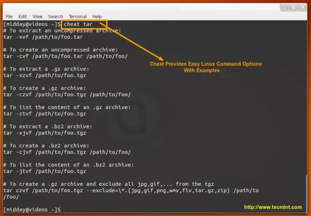 一个cheat命令 == Linux命令小抄大全
