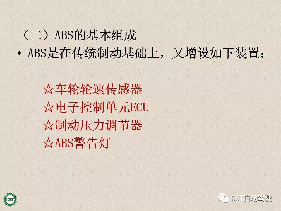 自动驾驶技术之——防抱死制动系统（ABS）与EBD系统（PPT）