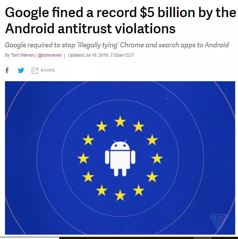 免费午餐没了，“安卓系统”要收费？谷歌被开340亿“天价罚单”，但更恐怖的还在后面…