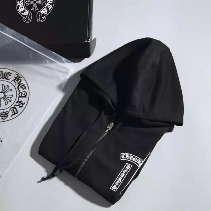 CHROME HEARTS 克罗心 经典大马蹄黑底卫衣帽衫