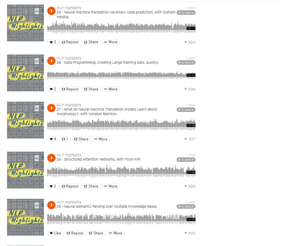 NLP论文的技术播客-NLP Highlights