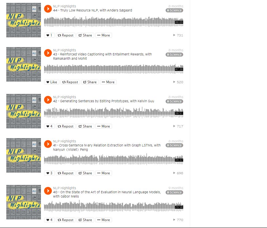 NLP论文的技术播客-NLP Highlights
