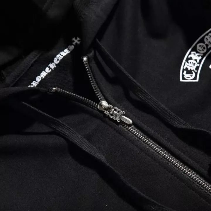 CHROME HEARTS 克罗心 经典大马蹄黑底卫衣帽衫