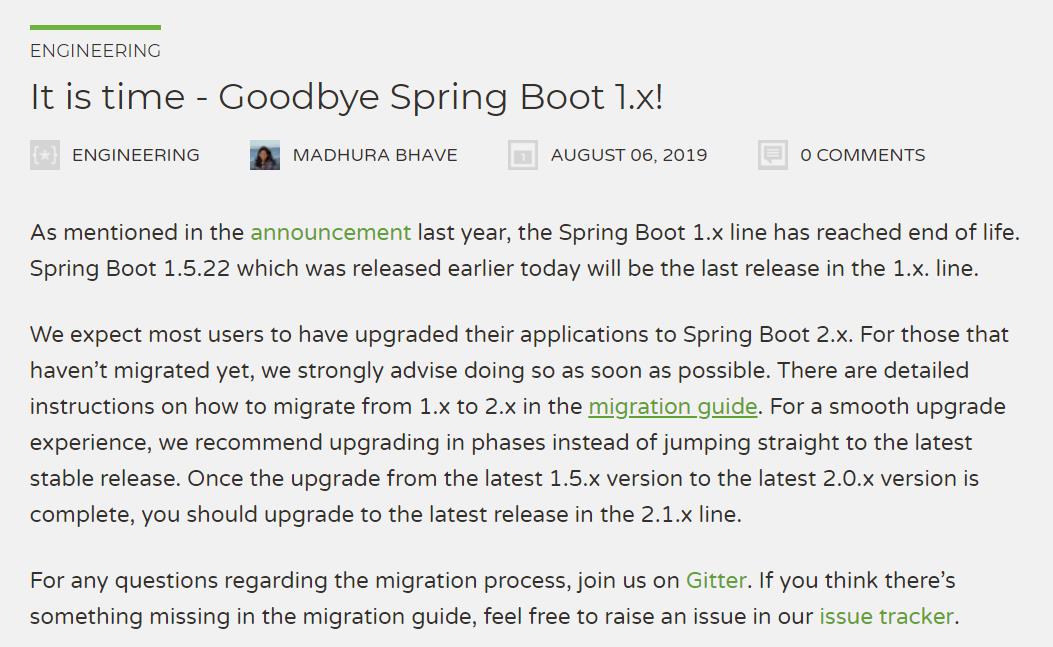 再见 Spring Boot 1.X ，Spring Boot 2.X 走向舞台中心