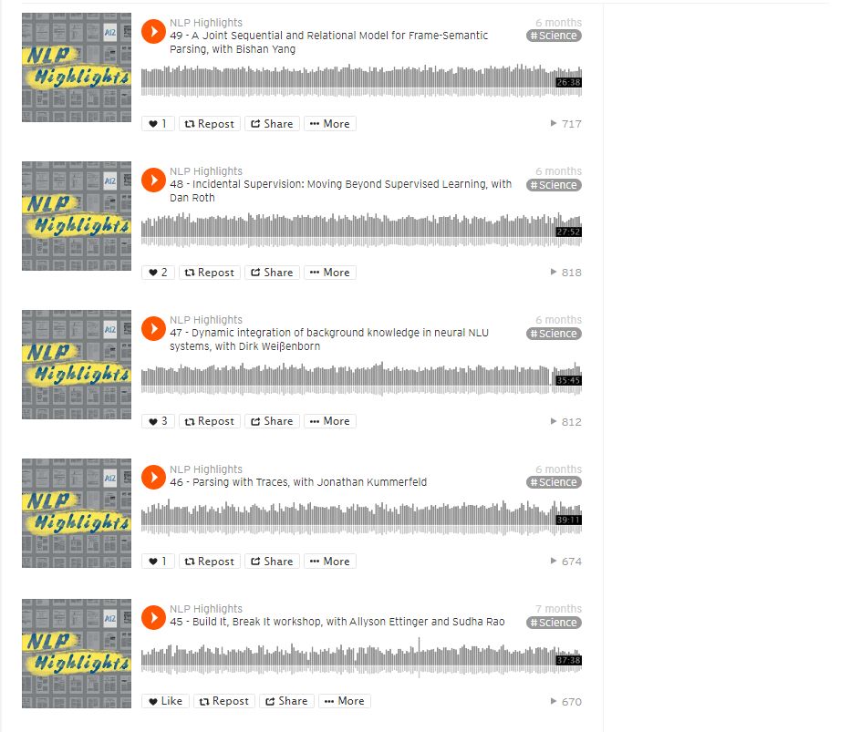 NLP论文的技术播客-NLP Highlights
